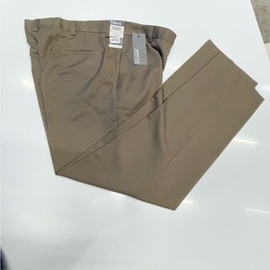 NWT$75 Kenneth Cole Reactn polyester washable Dress Pants lt brown Mens 36 x 34